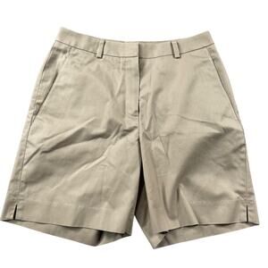 Brooks Brothers Shorts Womens 2 Tan Khaki Advantage Chino Flat Front 6.5" Inseam